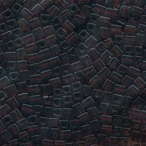 Miyuki Würfel Perlen, Cube, Square Beads 4mm 0134 transparent dark Brown 25gr